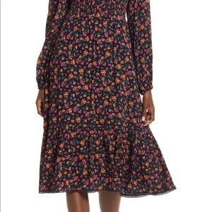 Lost + Wander floral smocked dress